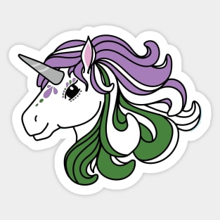 Rainbow Unicorn, Genderqueer Pride Sticker